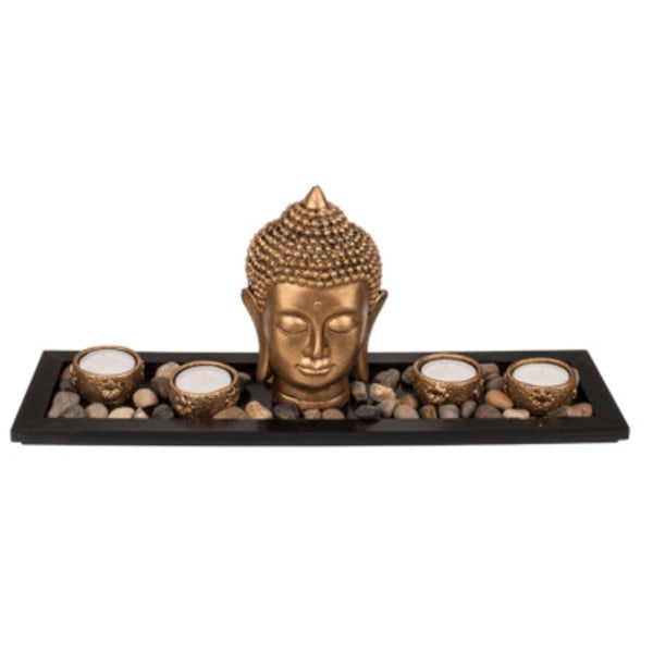 Out of the Blue Candle Holder Set Buddha - 4 Deco Glasses