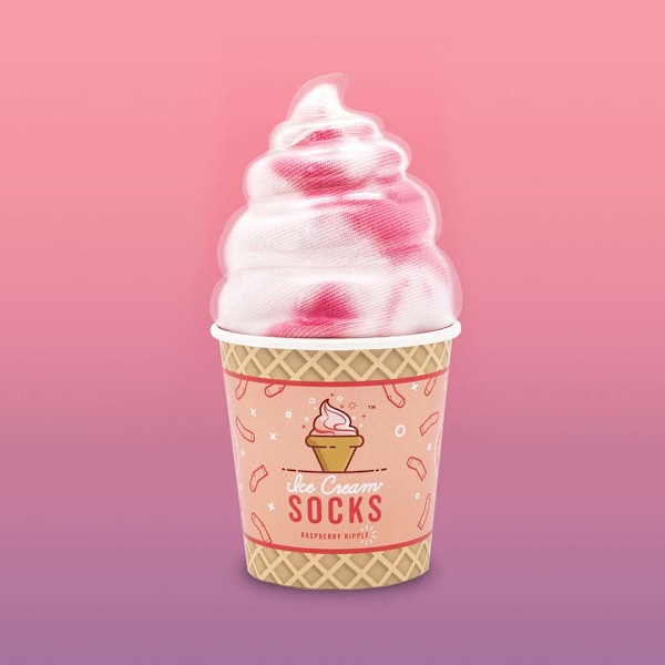 Luckies Ice Cream Socks Raspberry Ripple