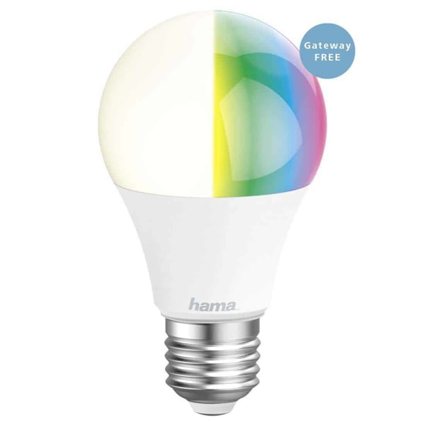 Hama WiFi LED-valo, E27, 10W, RGB, himmennettävä