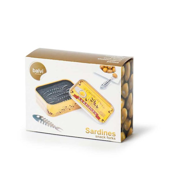 Balvi Snack Fork Sardines Tin - set 6pcs.