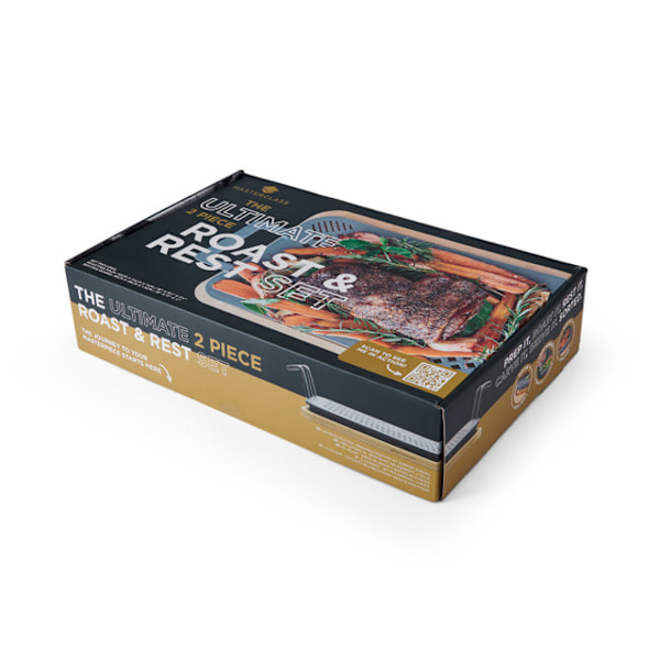 MasterClass Roast &amp; Rest Set with Handles | Silicone | Wood | 2pcs.