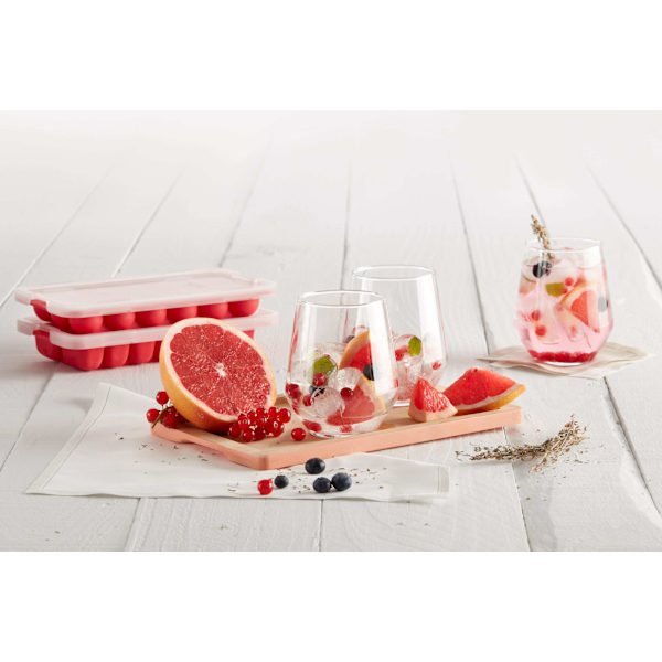 Lékué Ice Cube Tray - Heart - Red
