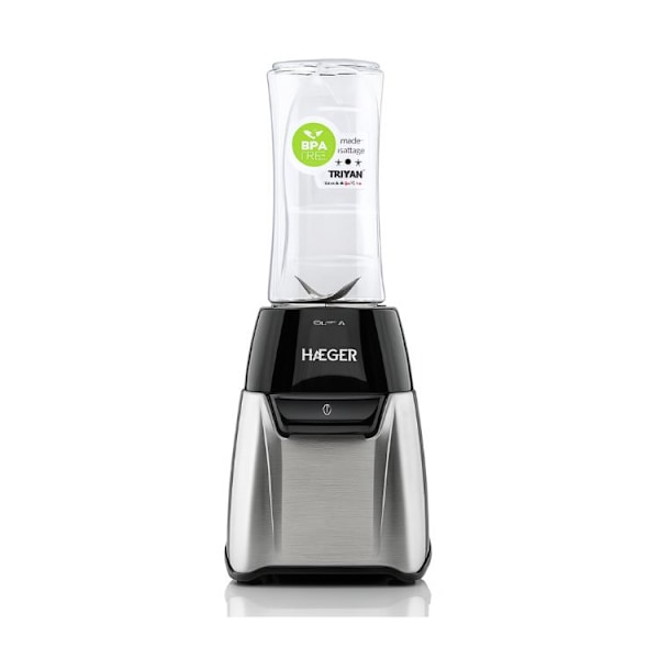 Haeger Sports rostfri mixer | 350 W | Kopp 600 ml | Termos 450 ml