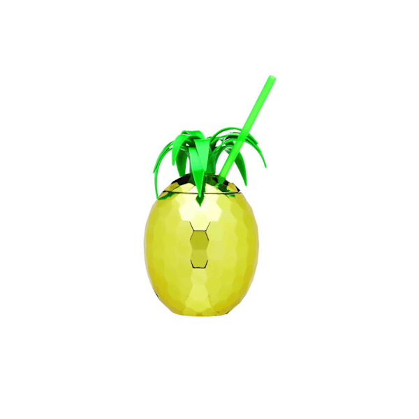BarCraft Novelty Pineapple Drinks Jar with Straw