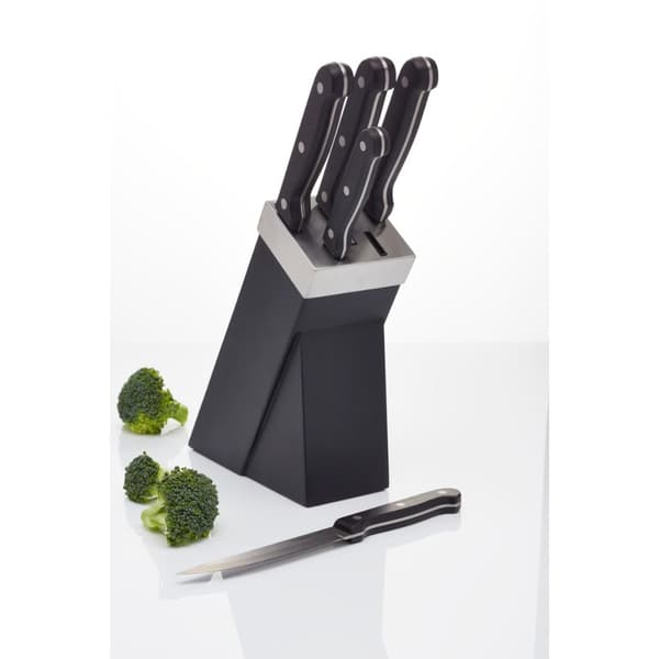 KitchenCraft moderne knivsæt med knivblok | 5 stk.