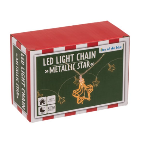 Out of the Blue 3D LED Light Chain - Metallic Stars