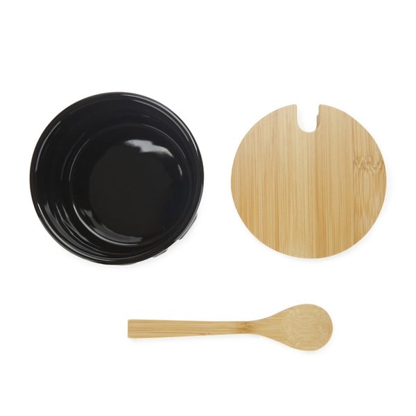 Balvi Sugar Bowl Sugar Ceramic/Bamboo Black