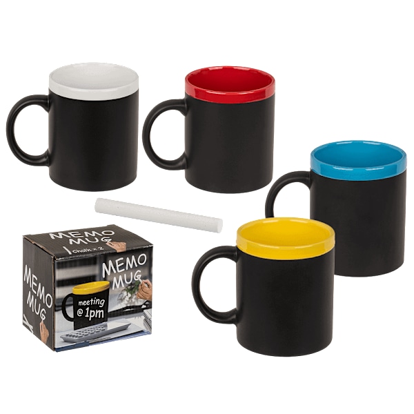 Out of the Blue Writeable Stoneware Mug with Chalk Yellow