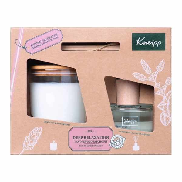 Kneipp-gavesæt med duft til hjemmet: Sandeltræ-patchouli