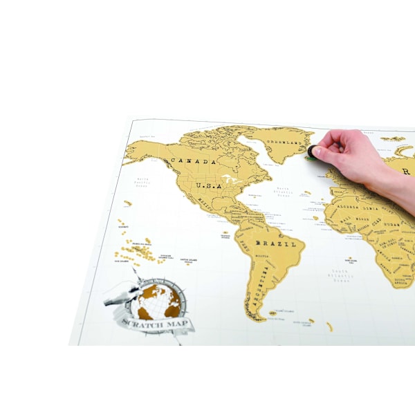 Luckies Scratch Map Original Personalised World Map