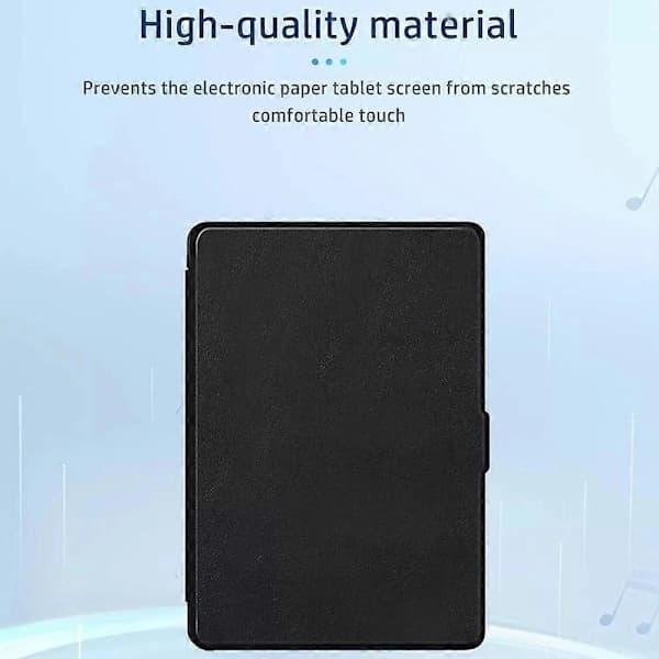 Slimshell-etui til 7\" Kindle Paperwhite (12. generation) 2024 Premium PU-omslag sort