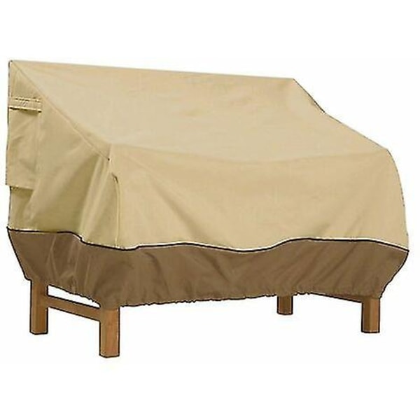 Penkinpäällinen, puutarhapenkin päällinen vedenpitävä Oxford-kangas, ulkopenkin päällinen Uv- ja tuulenpitävä sohvapäällinen (beige, 147 X 83 X 79 cm)