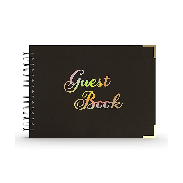 Gästbok för bröllop, gästbok för bröllopsfest för gäster att skriva i, sign-in-bok för begravning, examen