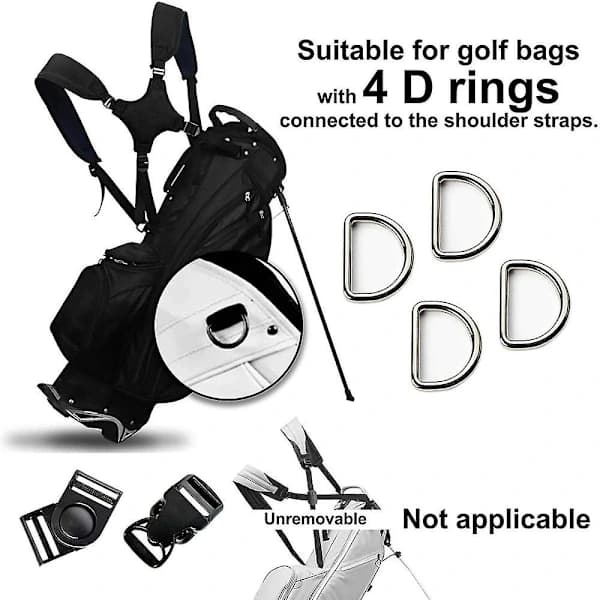 HA-Bärbar golf axelrem Golfväskrem Kompatibel axelrem