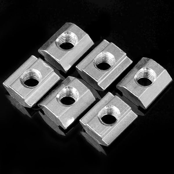 200 st M5 T-spårmutter Zinkpläterat Kolstål T-spårmutter för 2020 Aluminiumprofil