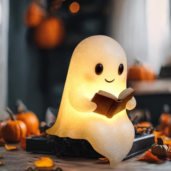 3D LED-Nattlampe - Spøkelsesleselampe - for Halloween