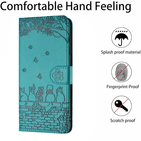 /HA/Pung Etui til Samsung Galaxy A55 5G, Premium PU Læder Magnetisk Flip Beskyttende Etui med Kortpladser og Stativfunktion