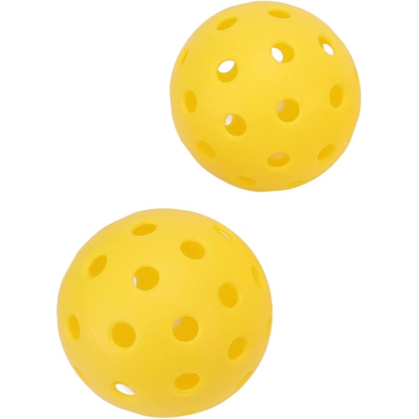 Plast Pickleball, Exakt Borrning Inomhus Träning Floorball Special Fogsvetsningsteknik Gul Stabil Flygrutt Maximal Studs för Inomhus