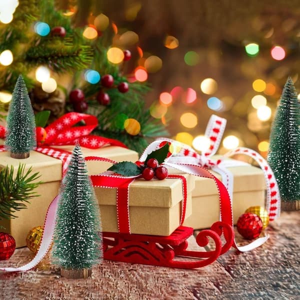 Miniature Christmas Tree Small Pine Tree, 7 Sizes Mini Christmas Tree for Christmas Party Tabletop Decor