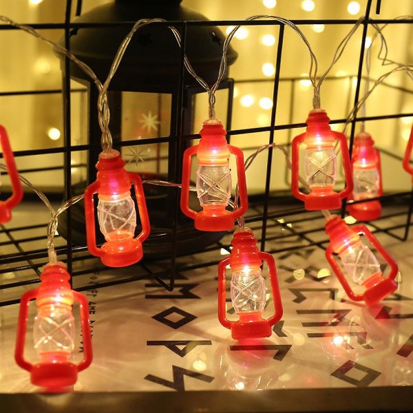40 LED Röd Lykta Sträng Kerosinlampa