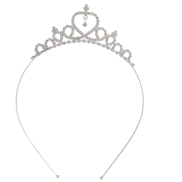 Jentetiaraer og kroner Sølv Prinsesse Tiara Rhinestone Bursdagsfest Krone Krystall Pynt Tiaraer Hodeplagg for Kvinner og Jenter,WZ-1512R