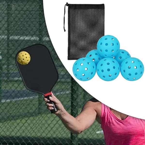 6 kpl pickleball-palloa Pickle Balls -kilpailupallo onttopallo 74 mm virallinen koko pallo pickleball-tarvikkeet ulkokäyttöön