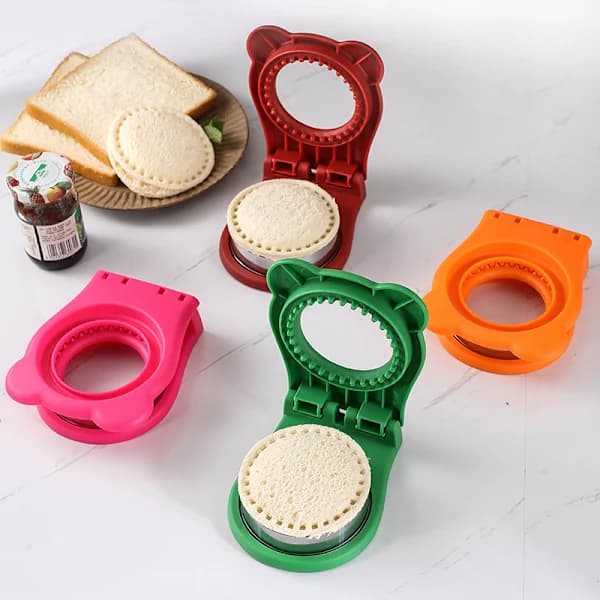 HA~Sandwichkutter og -forsegler Uncrustables Maker Skorpefri brødkutter Sandwich Decruster For Barn Tilbake til Skolen Bento Boks Tilbehør grønn