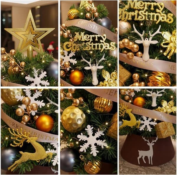 Christmas Tree with Built-in Lighting - Decoration for Office & Home - 45 cm