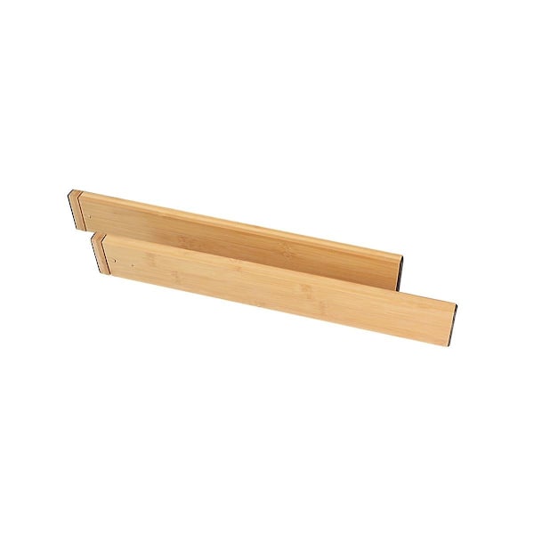 4-pack bambu-skåpsdelare, låd-organisatör, låd-separator fjäderutdragbar justerbar lång