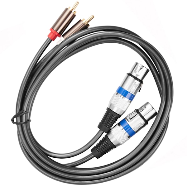 Hifi lydkabel 2 Rca hann til Xlr 3 pin hunn mikserkonsoll forsterker dobbel Xlr til dobbel Rca Shile
