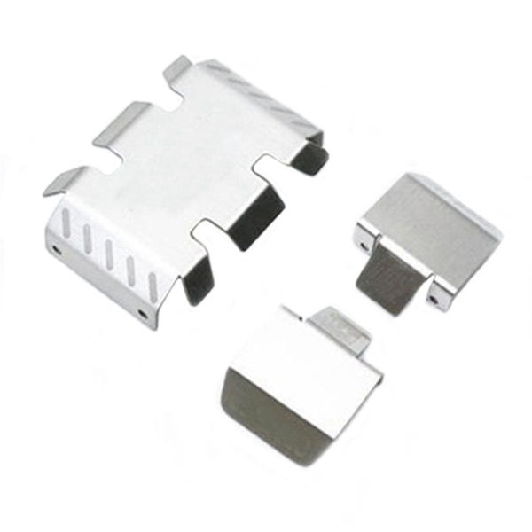 Rustfritt stål chassis rustning akselbeskytter bunnplate for Rc bane bil oppgraderingsdeler