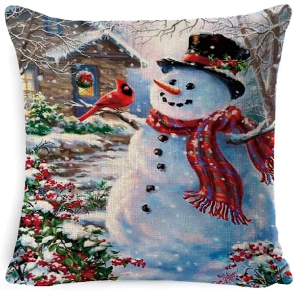 Sett med 4 juleputer, sofaputer, putetrekk for juledekorasjon hjemme