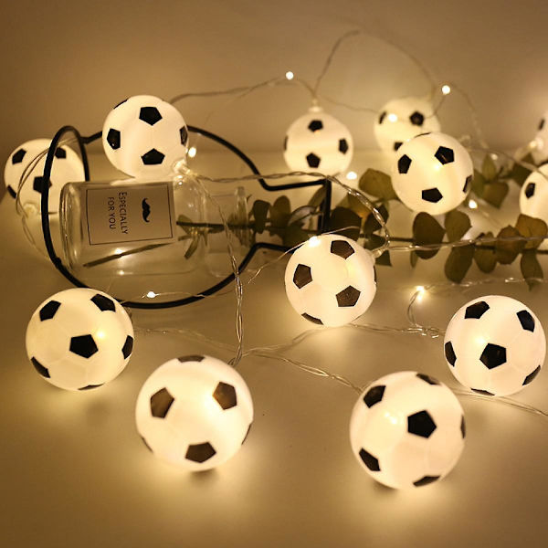 VM-dekorationslampa VM-fotbollslampa Hängande lampa USB-lyktor 5M 50 lysdioder Jul inomhus och utomhus färgad ljusslinga