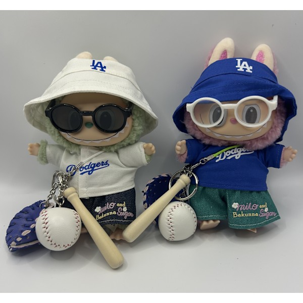 [HH] Labubu Dodgers Team Tøj LA Jersey Labubu V3 Tøj baseball uniform