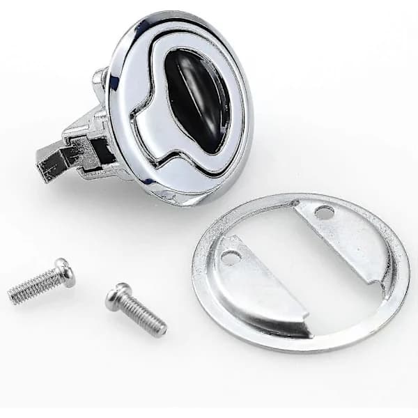 Rostfritt stål Flush Pull Latch Slam Latch Båtlucka Lås Flush Pull Latch Kompatibel Husbil Marin Båt Husbil 1,5 tum Silver []