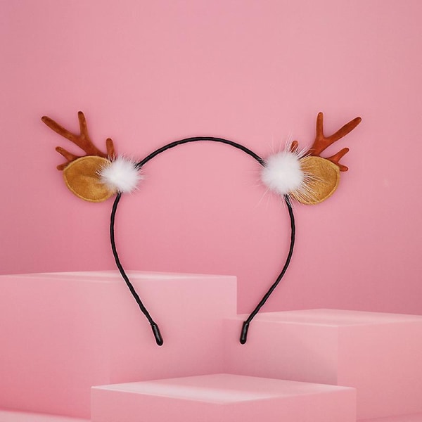 Christmas Headband Reindeer Antlers Headbands Elk Deer Animal Horns Headwear Halloween Hair Accessories for Women and Girls