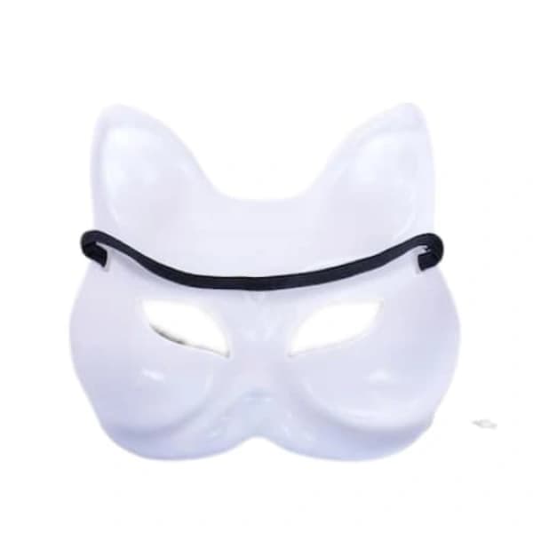 Kattemaske, plast, hvit-FM-