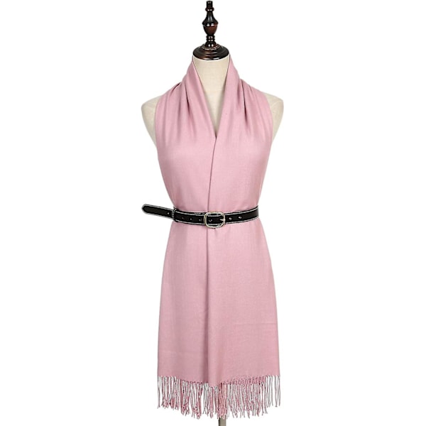 Vinterruter Skjerf - Dame Lange Skjerf Varme Ull Britisk Stil Spinning Dusj Sjal Stola Til Dame Damer, Rosa