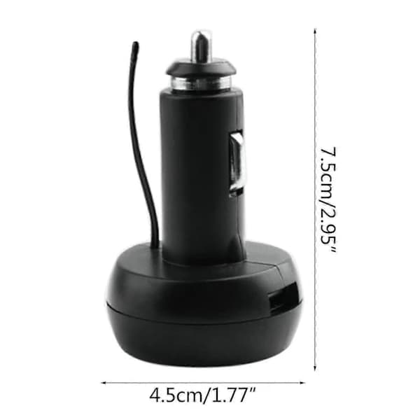 3-i-1 12/24V Bil Auto LED Digital Voltmeter Måler Termometer USB-lader []