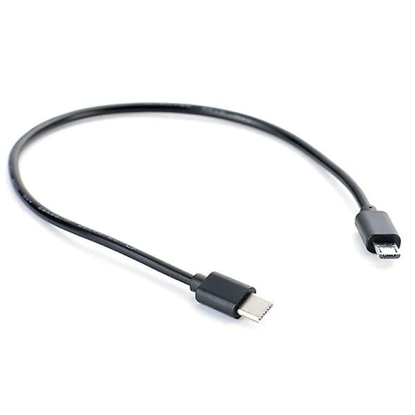 Typ C USB-C - Micro USB -kaapeli Micro B USB Typ C -kaapeli Uros-uros-datakaapeli 30 cm