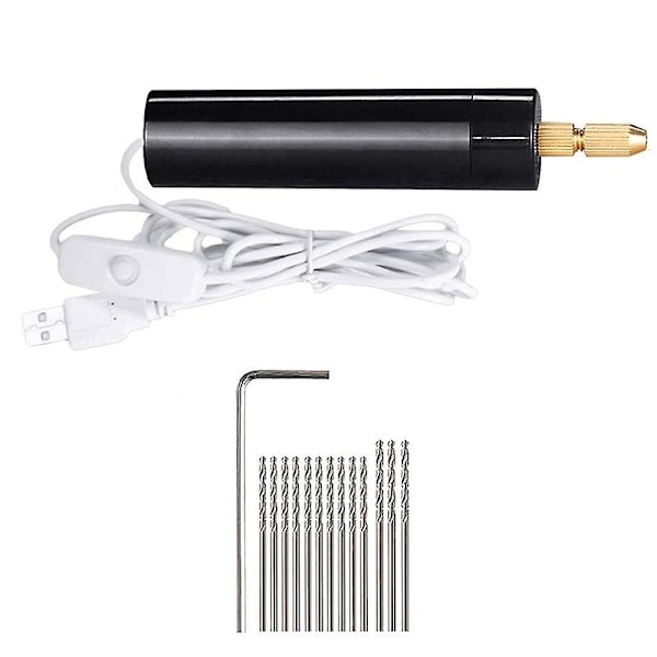 0,7-1,2 mm - Elektrisk handborrmaskin för harts, elektrisk minidrill för smyckestillverkning, elektrisk stift