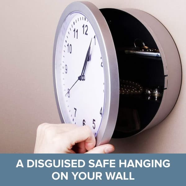 Wall Clock with Hidden Storage – 25cm Wall Mounted Clock & Secret Safe