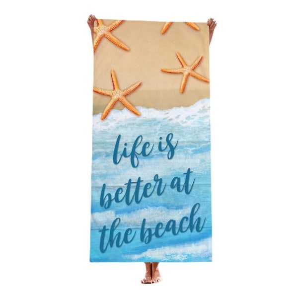 Søstjerne på stranden håndklæde badehåndklæder strandhåndklæde til hjemmet udendørs rejser mikrofiber strandhåndklæde swimmingpool håndklæde 28x59 tommer