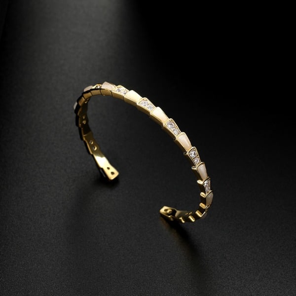 /HA/Shell orm ben mode armbånd åbningsbart katteøje armbånd til