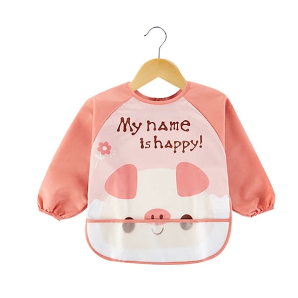 /HA/ Vandtætte hagesmække med tegneserie motiv til baby, langærmet spiseforklæde, baby tilbehør 0-3 år farve 3 2-4 år
