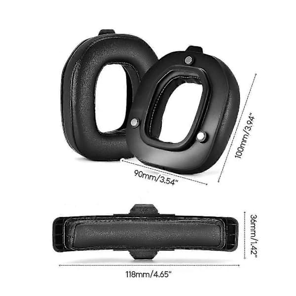Slitesterke øreputer Hodebånd Minneskum Øreputer for Astro A50 Gen4 Headset [] DF4 full kasjmir