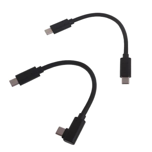 1-pak 100W USB C til USB C-kabel Type C til Type C Ladekabel 15cm/30cm Albue 30cm