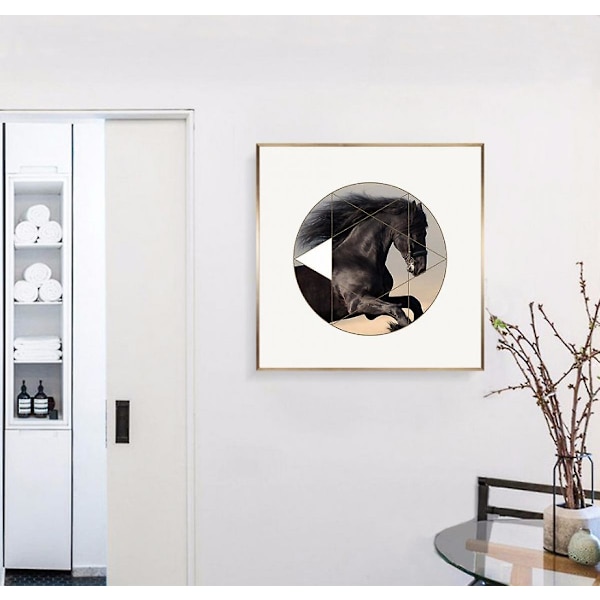 Wekity Steed Väggkonst Canvas Tryck Poster, Enkelt Mode Fotografi Konst Ritning Dekor för Hem Vardagsrum Sovrum Kontor och Barnrum (Set o