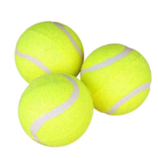 Tennisboll set - 3 delar, 6,5x6,5x6,5 cm, gummimaterial, gult