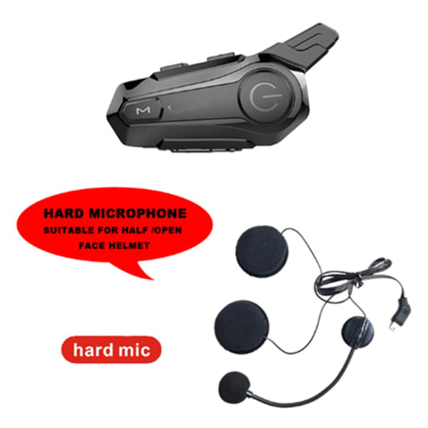Motorcykel Bluetooth Hjelm Intercom Universal Parring Vandafvisende Interphone Headset Med Cnc Støj